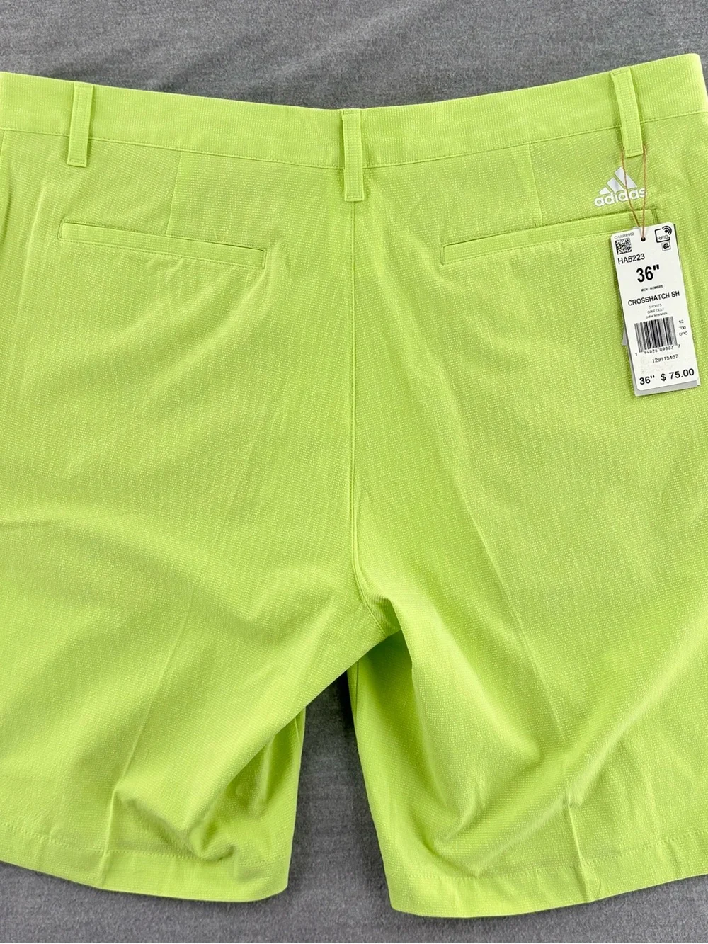 adidas Men's Neon Lime Flat Front Performance Shorts
